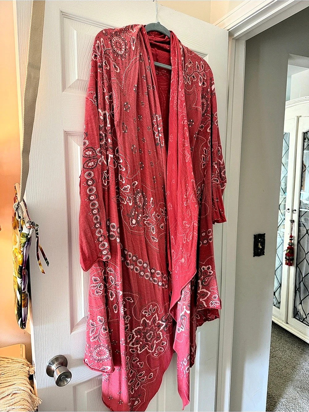 Magnolia Pearl Stargazer Karesa Bandana Cardigan Pink & Red